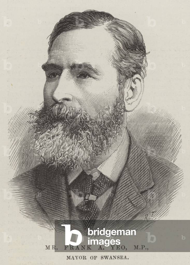 Mr Frank A Yeo, MP, Mayor of Swansea (engraving)
