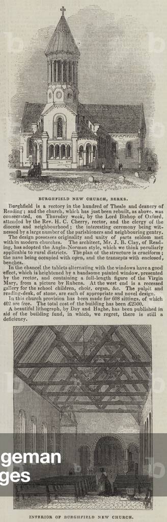 Burghfield New Church, Berks (engraving)