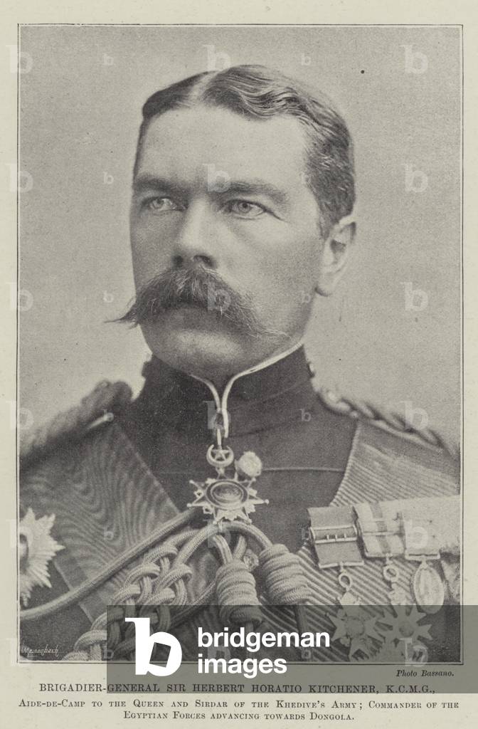 Brigadier-General Sir Herbert Horatio Kitchener, KCMG (b/w photo)