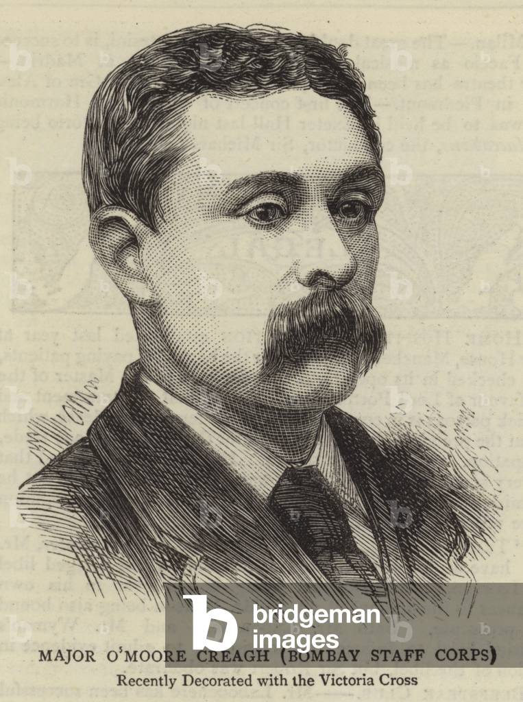 Major O'Moore Creagh, Bombay Staff Corps (engraving)