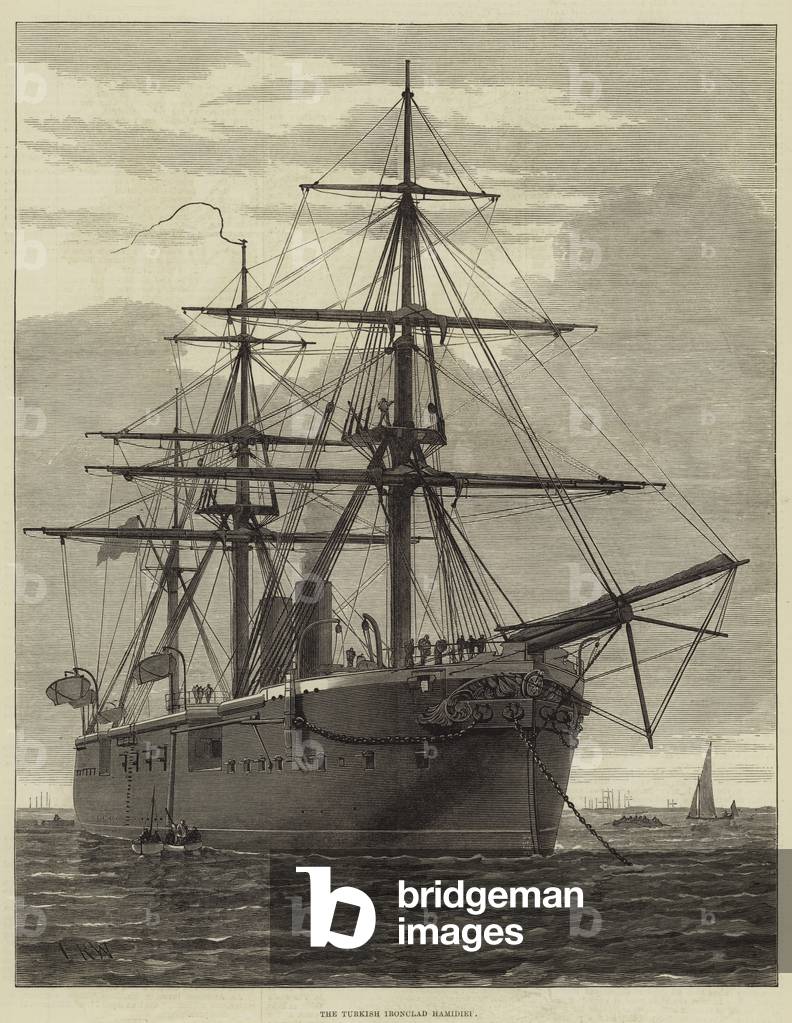 The Turkish Ironclad Hamidieh (engraving)