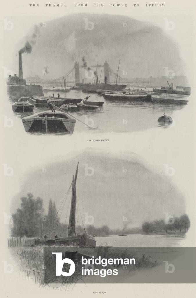 The Thames, from the Tower to Iffley (litho)