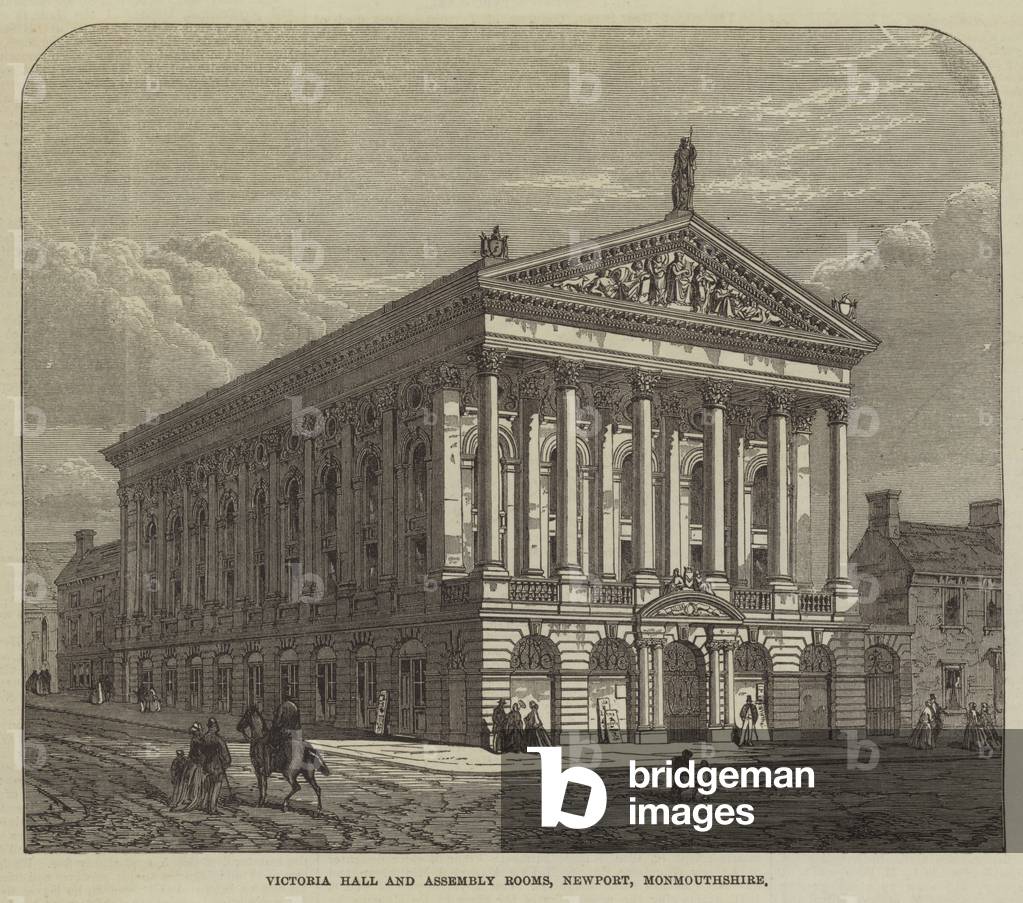 Victoria Hall and Assembly Rooms, Newport, Monmouthshire (engraving)