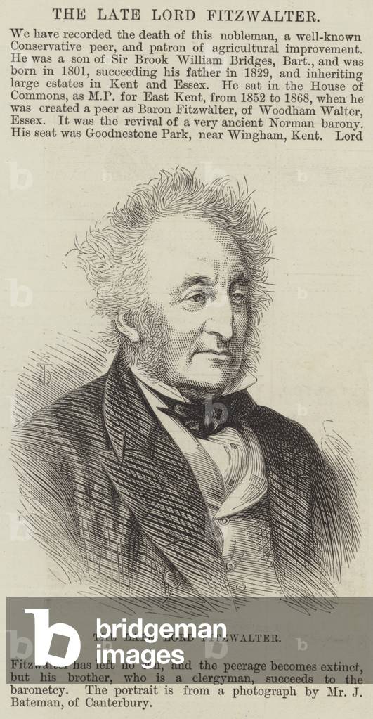 The late Lord Fitzwalter (engraving)