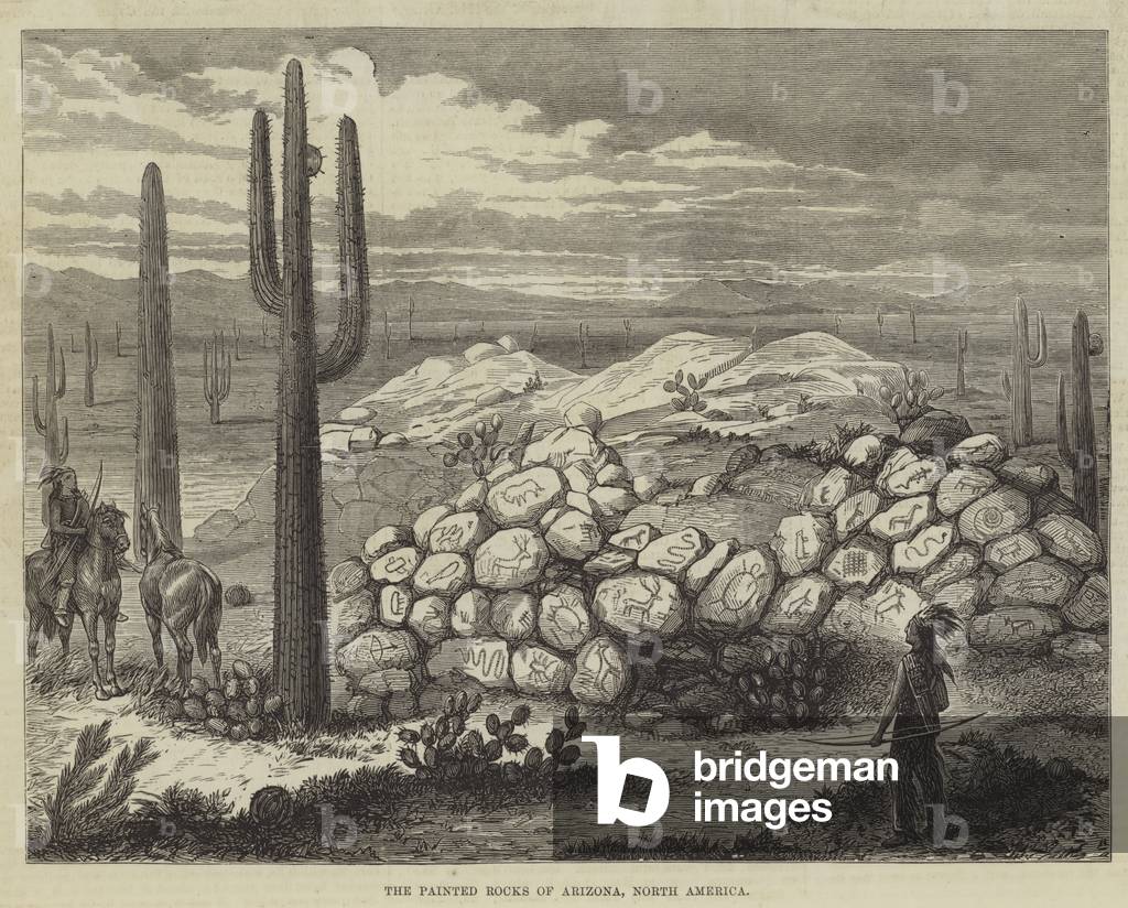 The Painted Rocks of Arizona, North America (engraving)