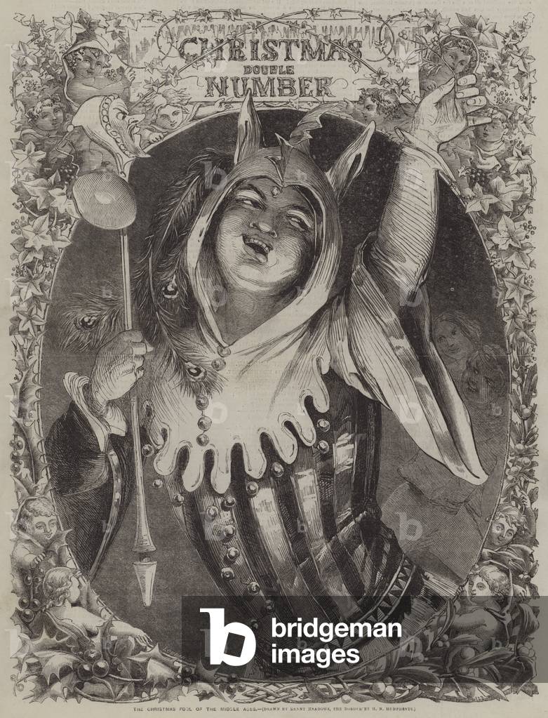 The Christmas Fool of the Middle Ages (engraving)