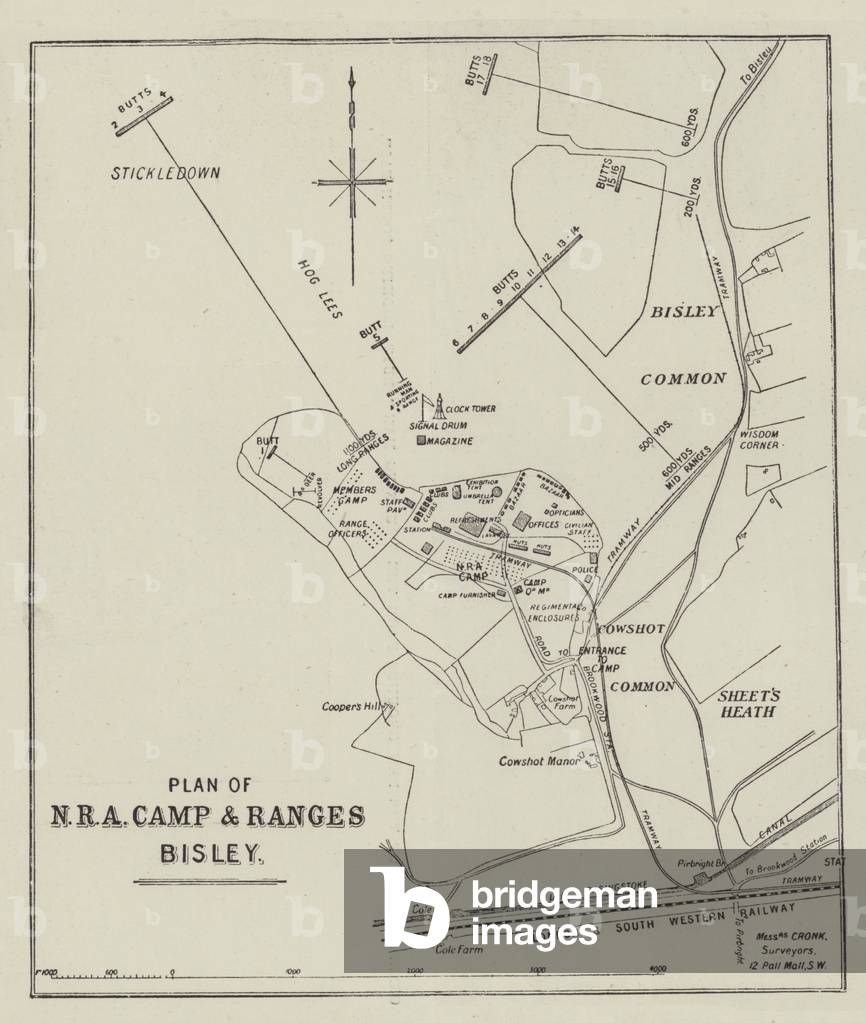 Plan of NRA Camp and Ranges Bisley (engraving)