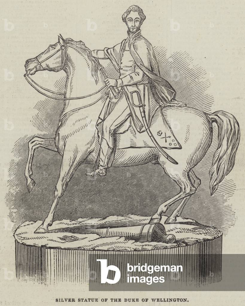 Silver Statue of the Duke of Wellington (engraving)