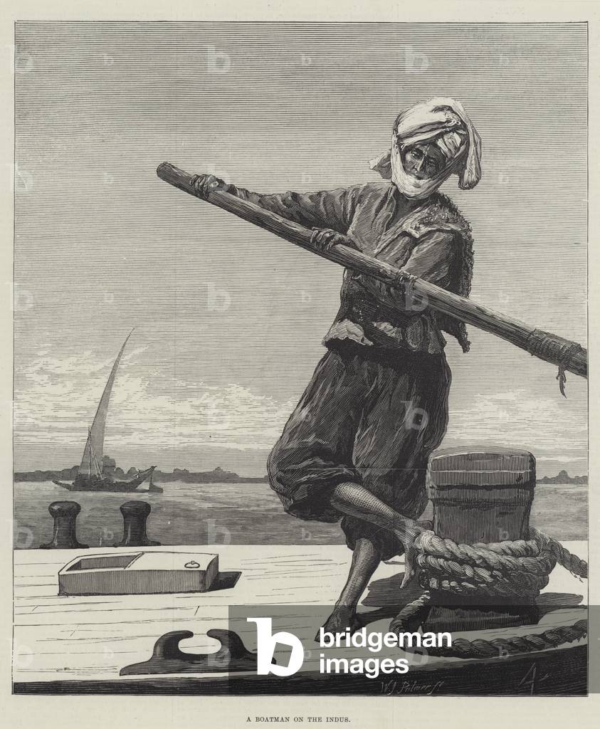 A Boatman on the Indus (engraving)