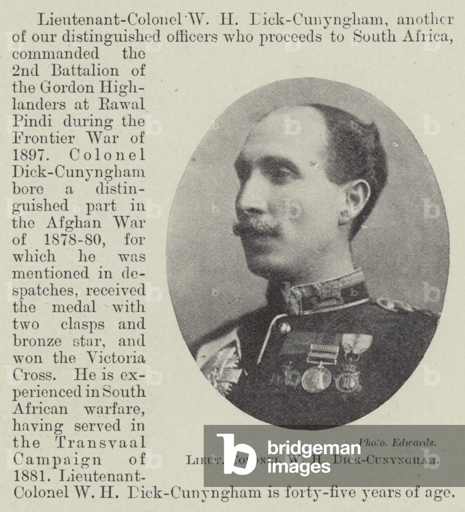 Lieutenant-Colonel W H Dick-Cunyngham (b/w photo)
