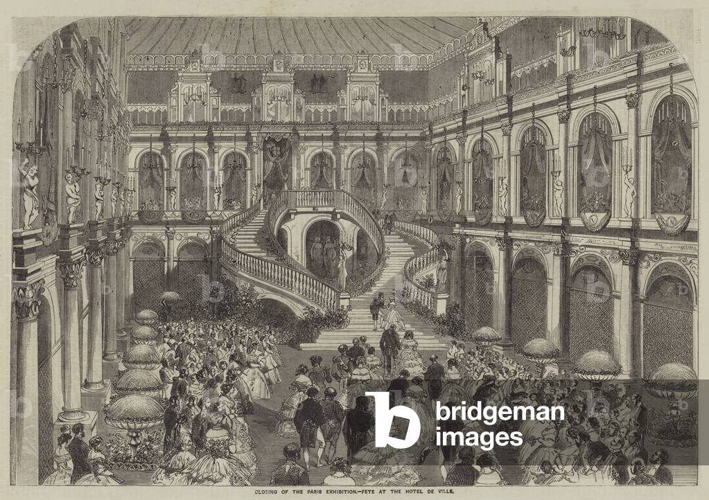 Closing of the Paris Exhibition, Fete at the Hotel de Ville (engraving)