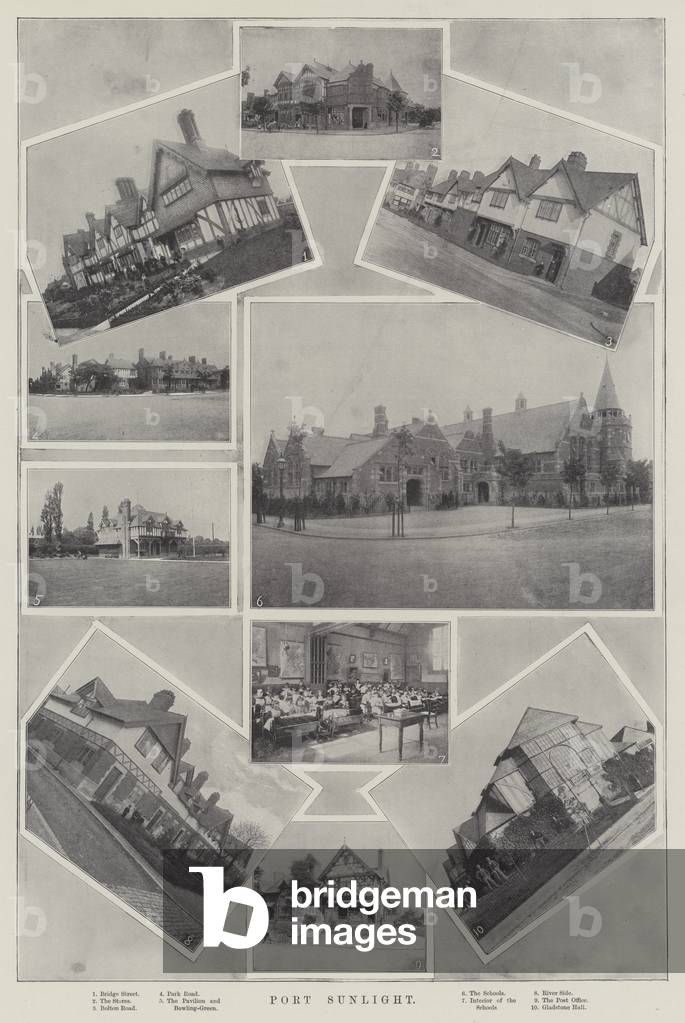 Port Sunlight (b/w photo)