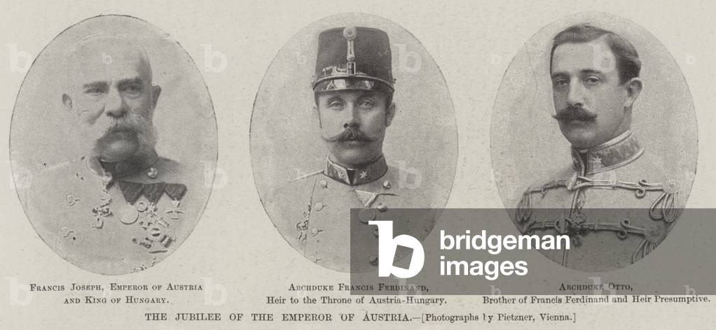 The Jubilee of the Emperor of Austria (b/w photo)