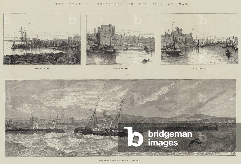 The Duke of Edinburgh in the Isle of Man (engraving)