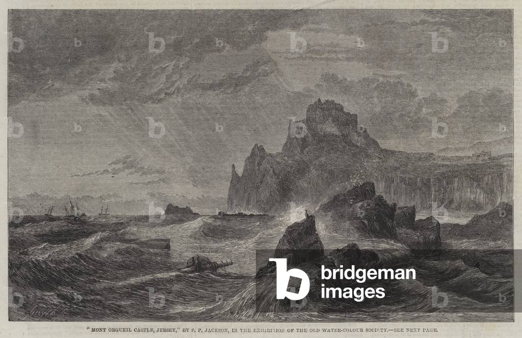 Mont Orgueil Castle, Jersey (engraving)