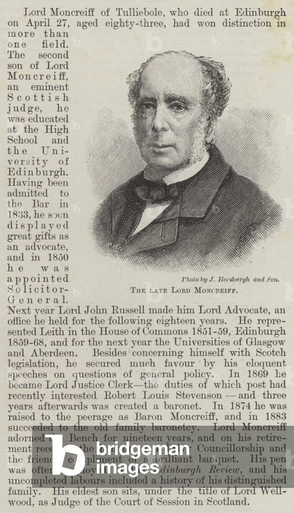 The late Lord Moncreiff (engraving)