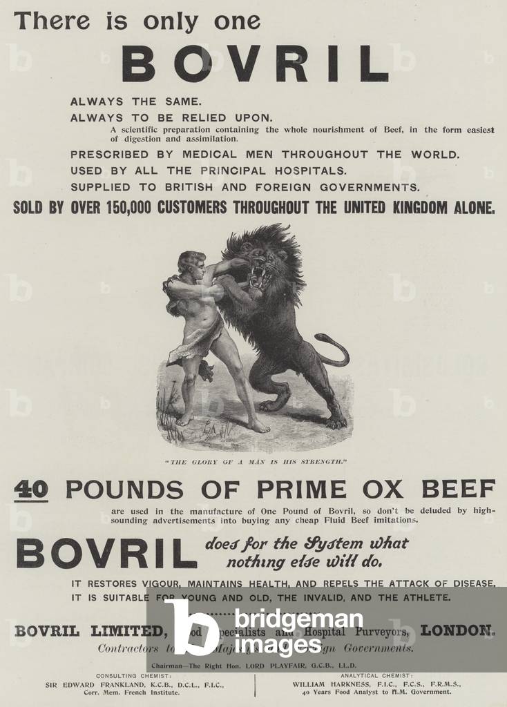 Advertisement, Bovril (engraving)