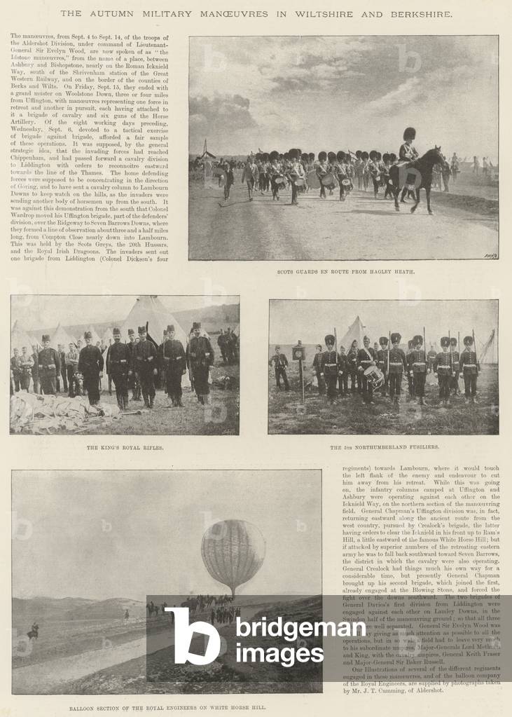 The Autumn Military Manoeuvres in Wiltshire and Berkshire (b/w photo)