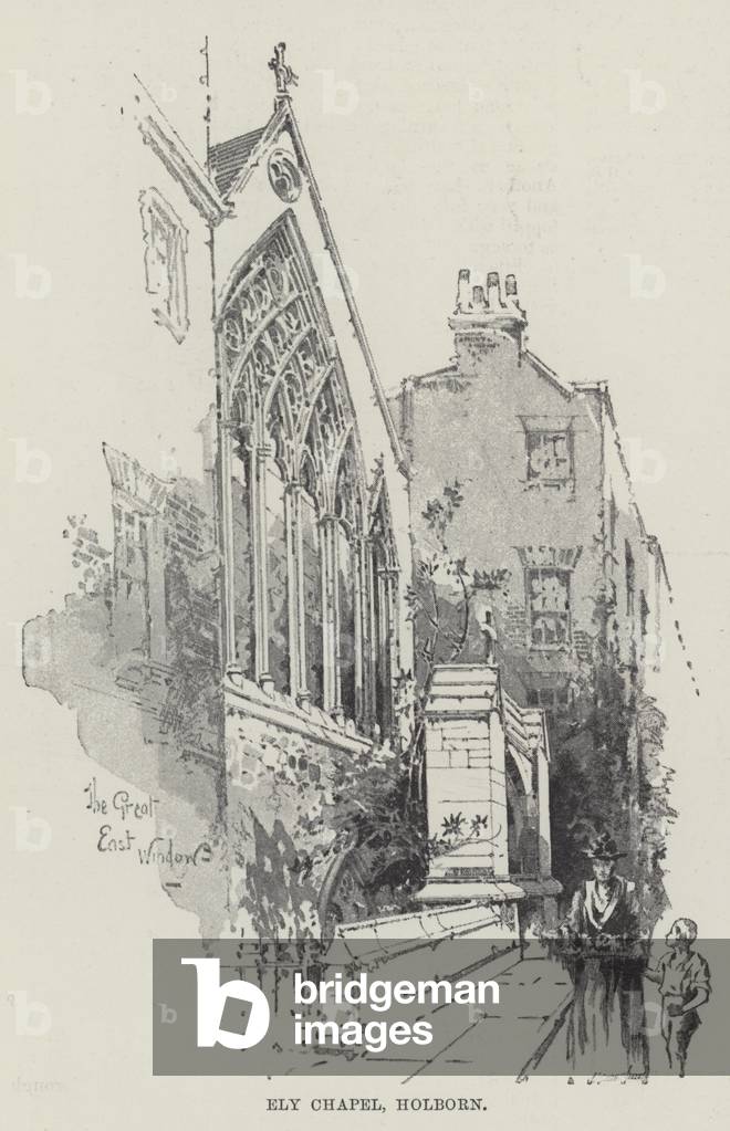 Ely Chapel, Holborn (litho)