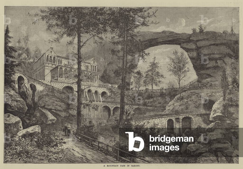 A Mountain Pass in Saxony (engraving)