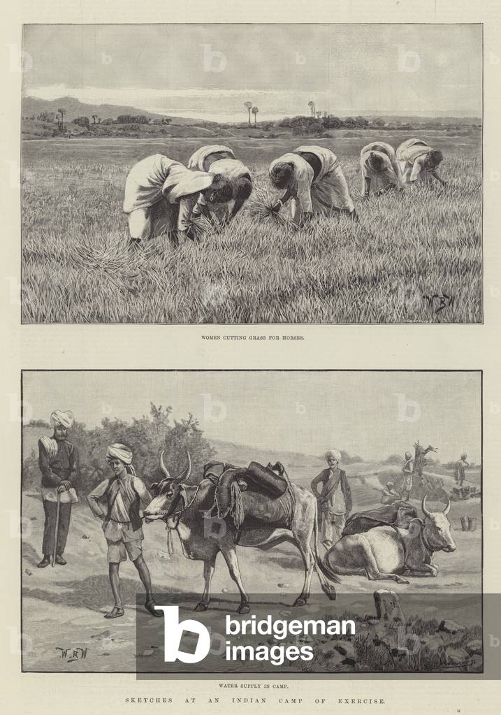 Sketches at an Indian Camp of Exercise (engraving)
