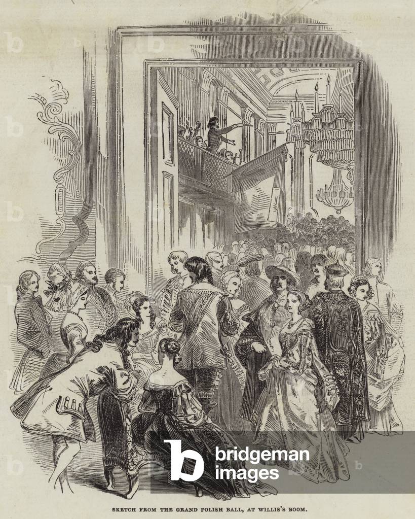 Sketch from the Grand Polish Ball, at Willis's Boom (engraving)