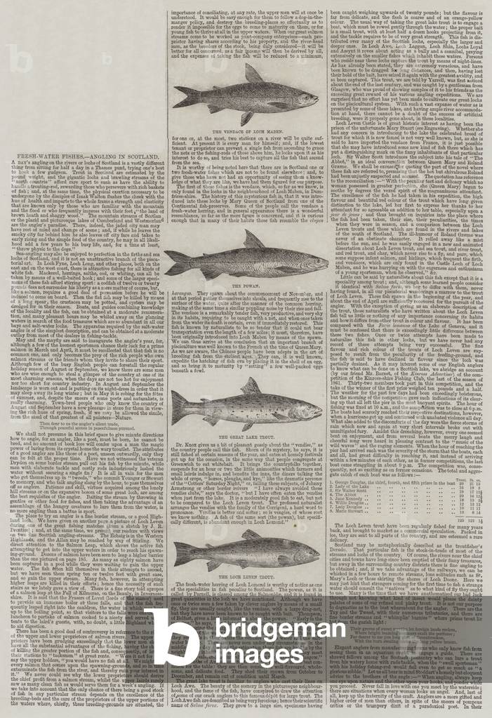 Fresh-Water Fishes, Angling in Scotland (engraving)