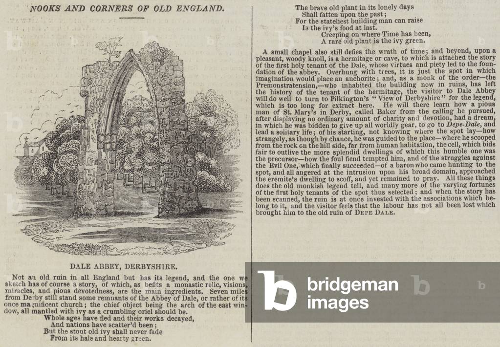 Dale Abbey, Derbyshire (engraving)