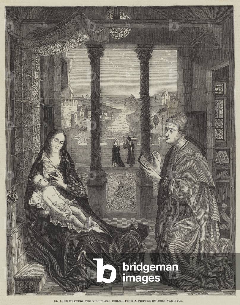 St Luke drawing the Virgin and Child (engraving)