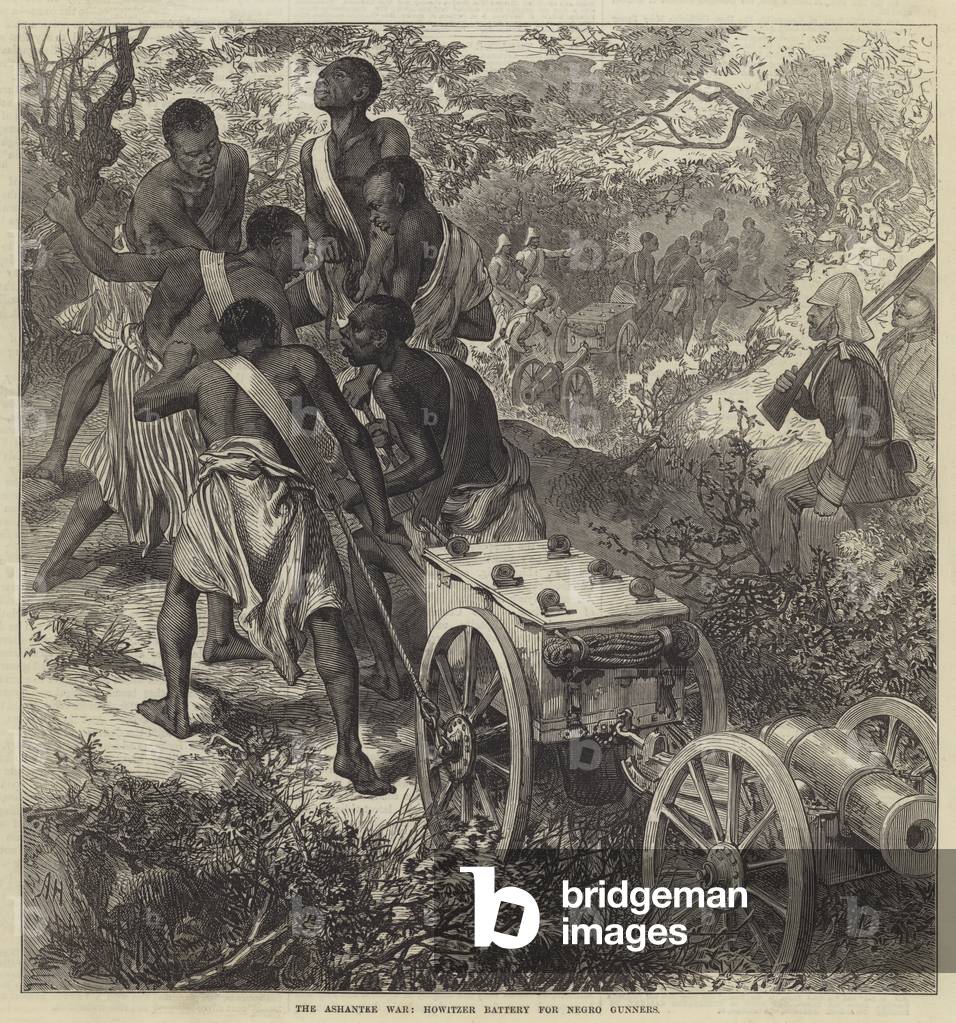 The Ashantee War, Howitzer Battery for Negro Gunners (engraving)