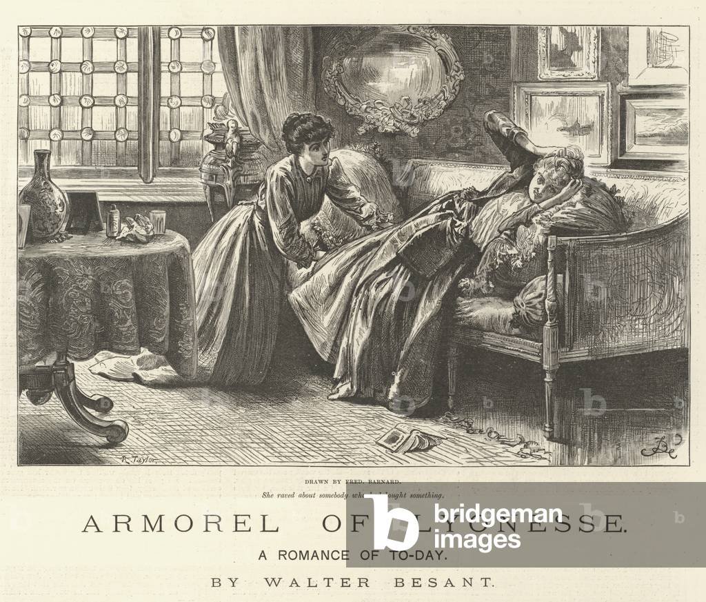 Armorel of Lyonesse, A Romance of To-Day, by Walter Besant (engraving)