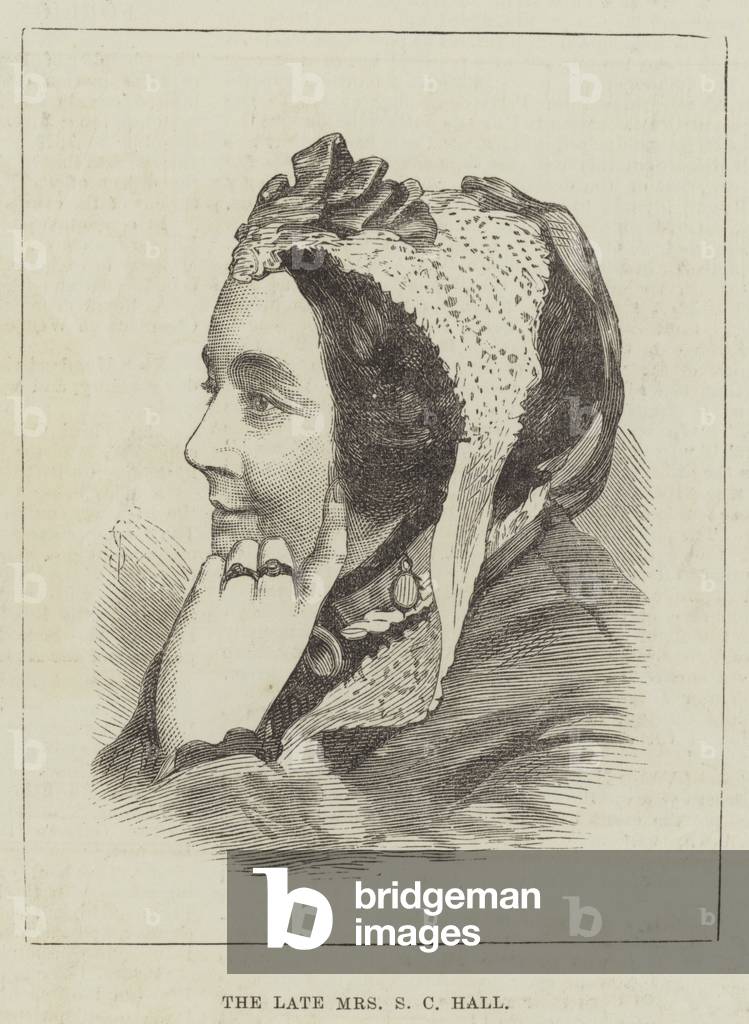The late Mrs S C Hall (engraving)