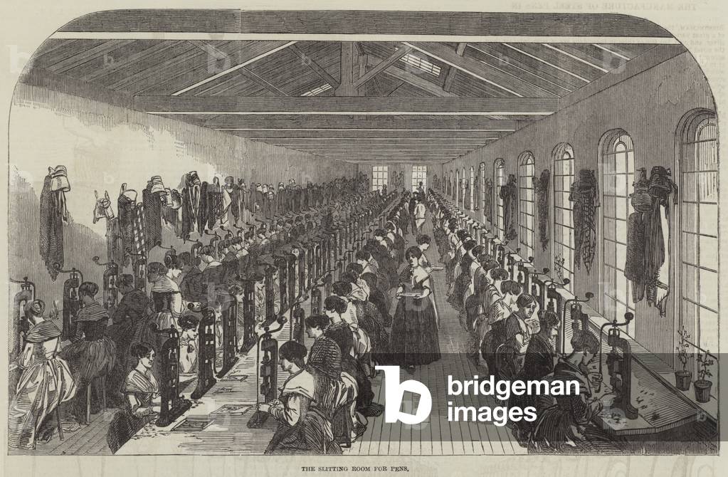 The Slitting Room for Pens (engraving)