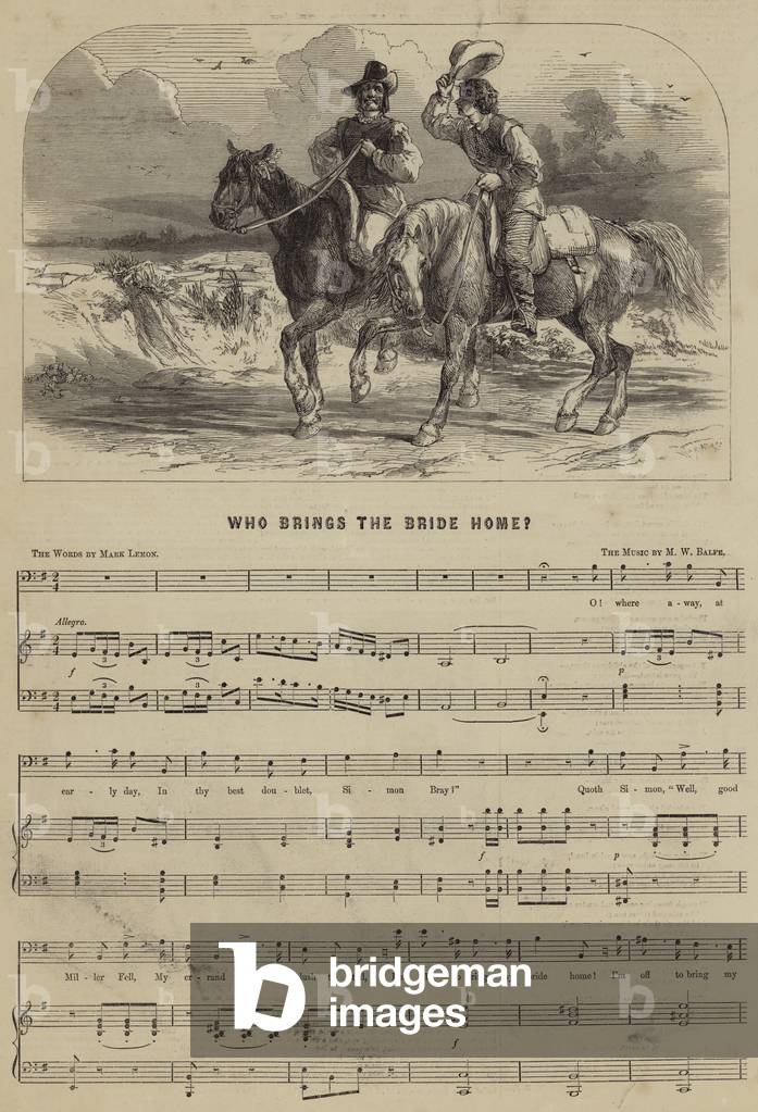 Who Brings the Bride Home? (engraving)