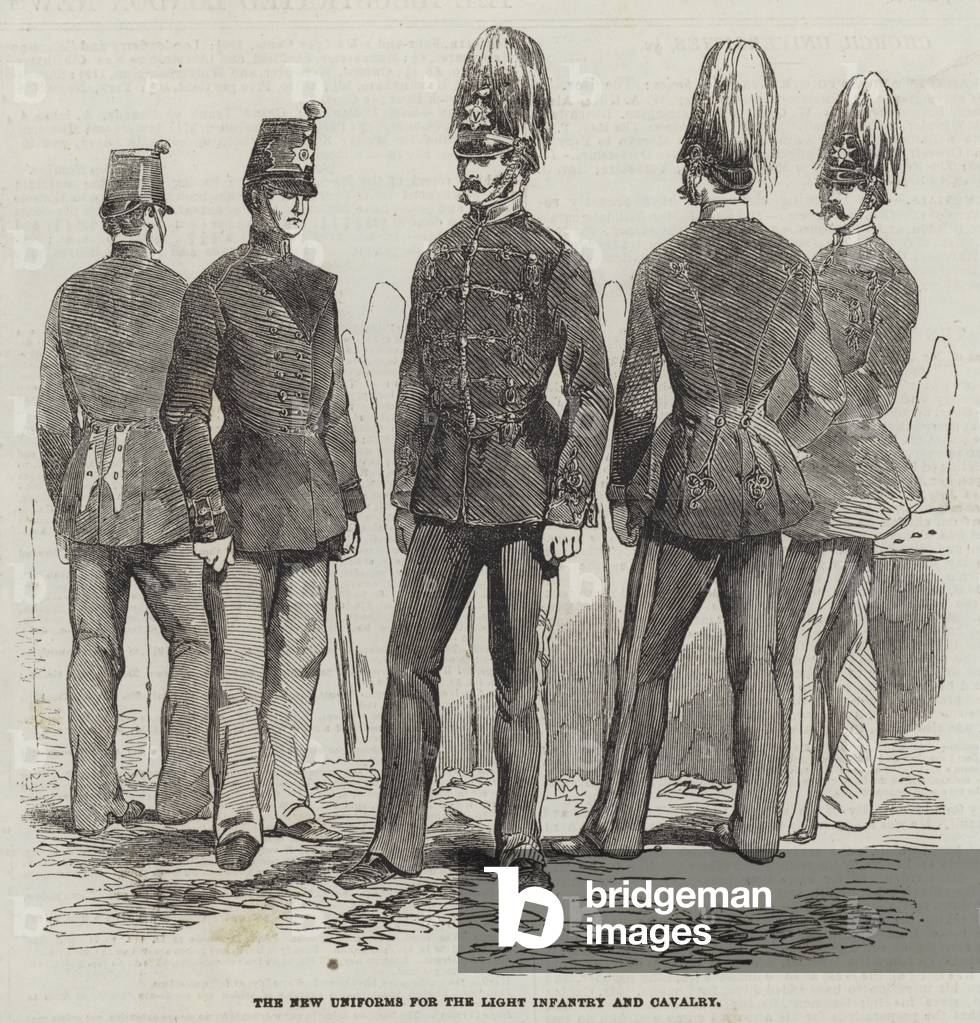 The New Uniforms for the Light Infantry and Cavalry (engraving)