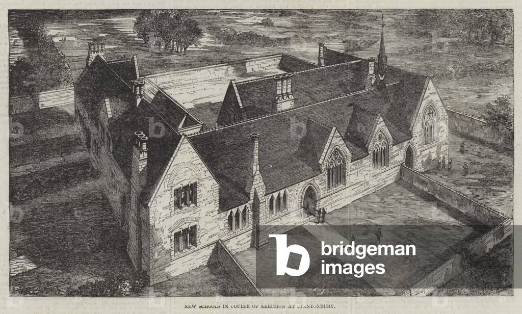 New Schools in Course of Erection at Stantonbury (engraving)