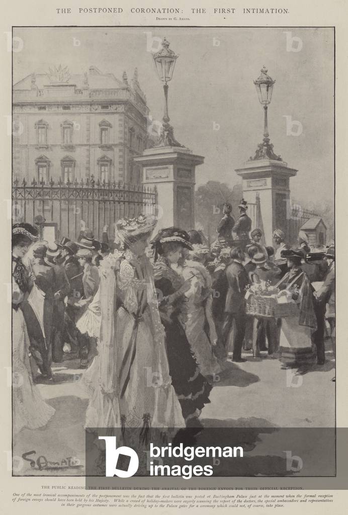 The Postponed Coronation, the First Intimation (engraving)