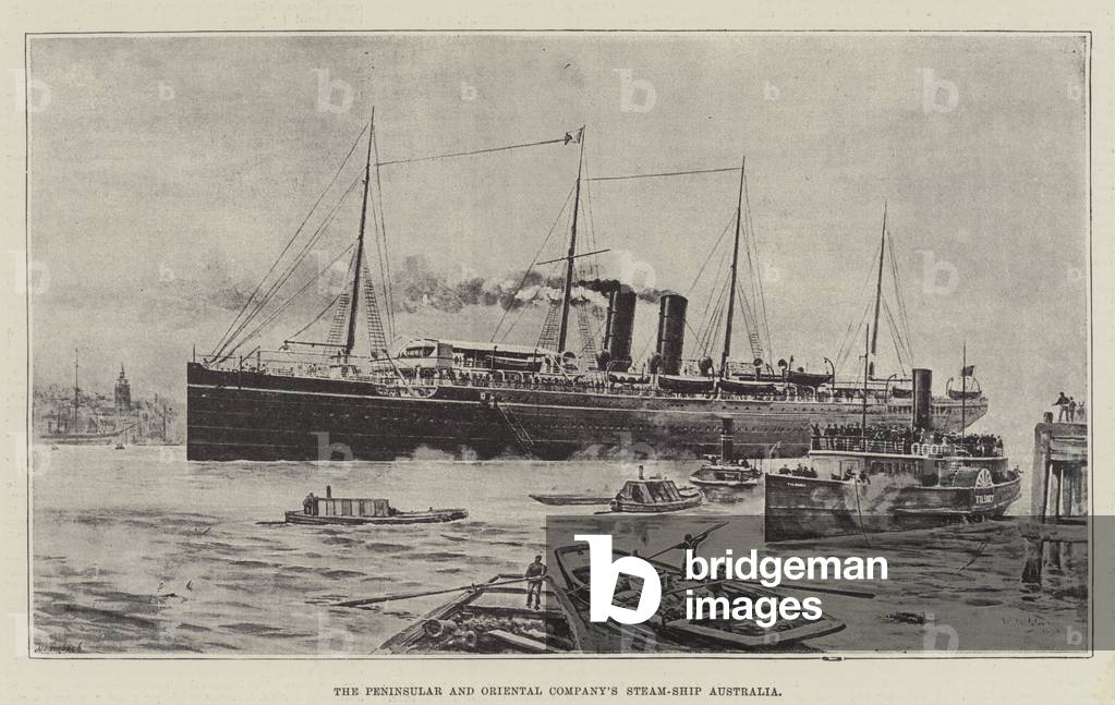 The Peninsular and Oriental Company's Steam-Ship Australia (engraving)