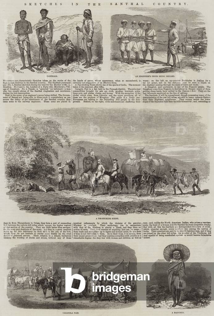 Sketches in the Santhal Country (engraving)