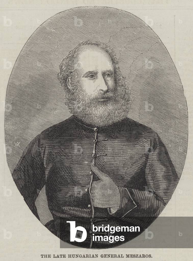 The late Hungarian General Meszaros (engraving)
