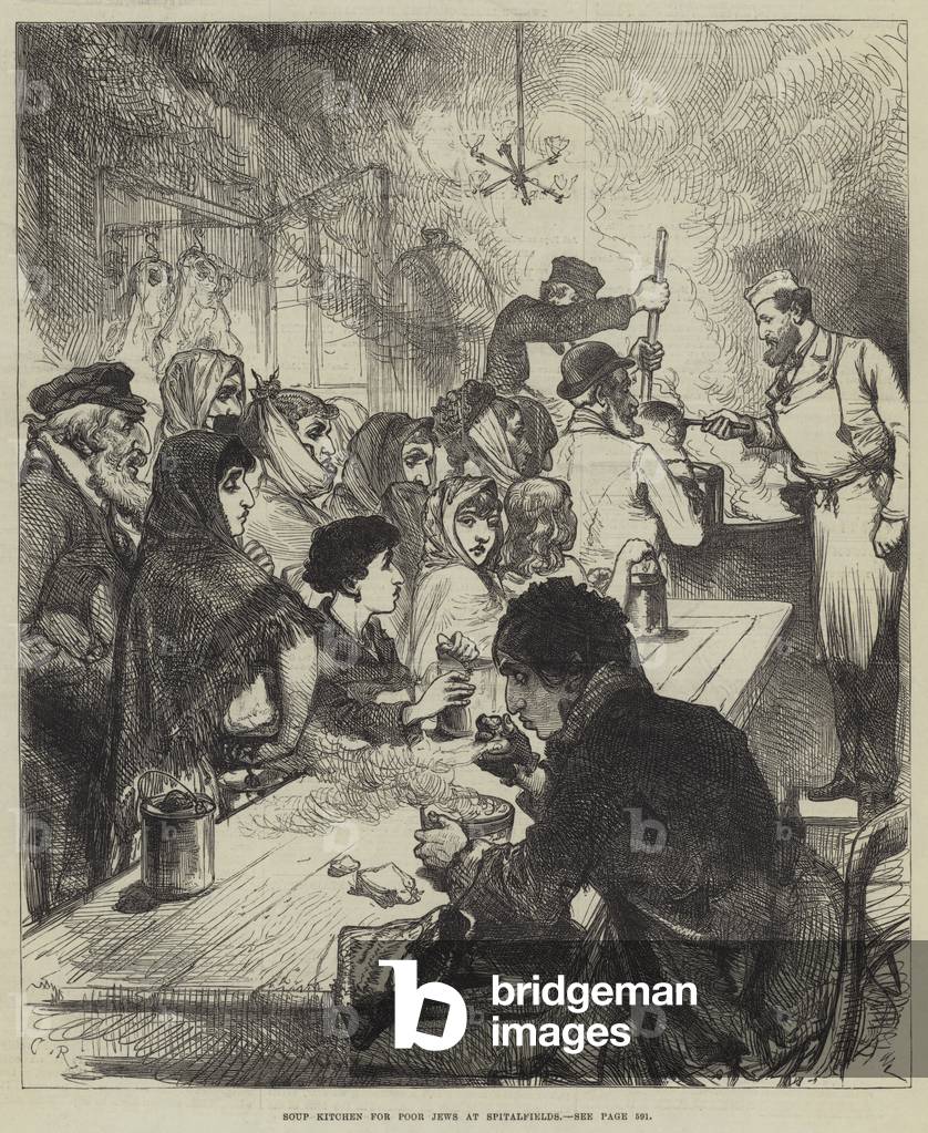 Soup Kitchen for Poor Jews at Spitalfields (engraving)
