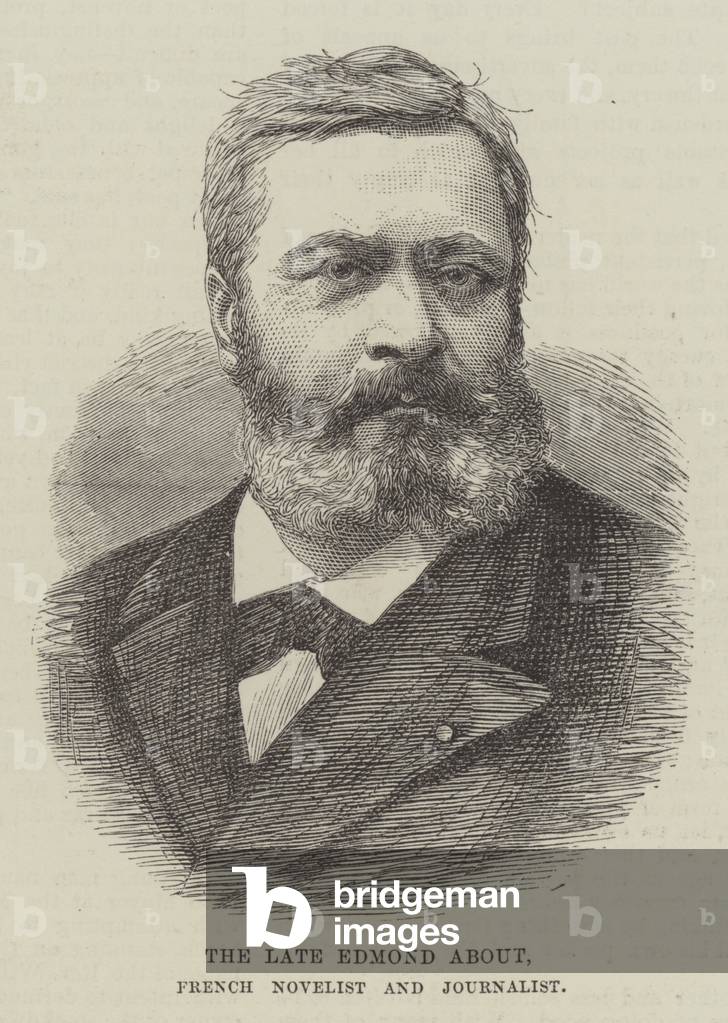 The late Edmond About, French Novelist and Journalist (engraving)
