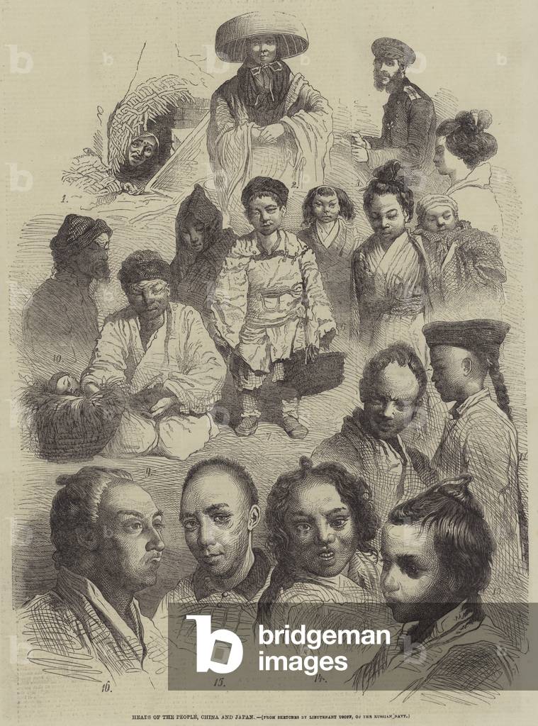 Heads of the People, China and Japan (engraving)