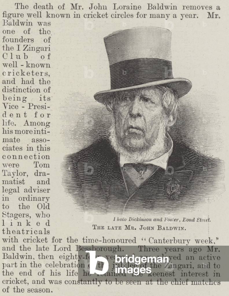 The late Mr John Baldwin (engraving)