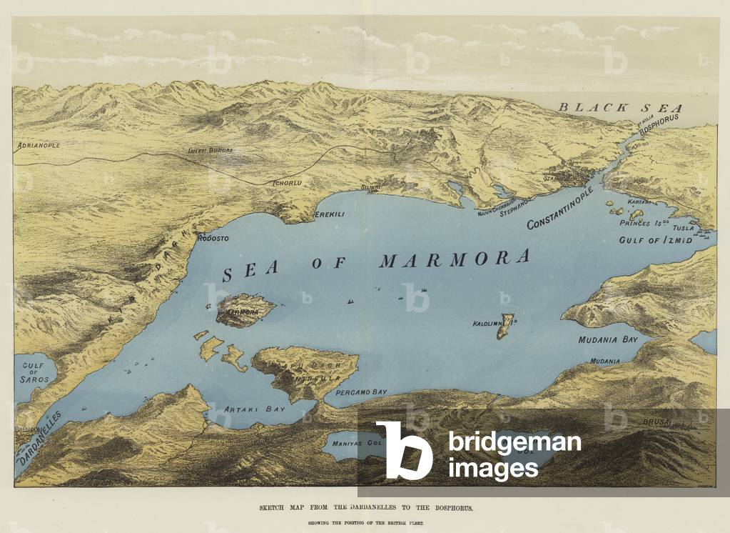 Sketch Map from the Dardanelles to the Bosphorus (chromolitho)
