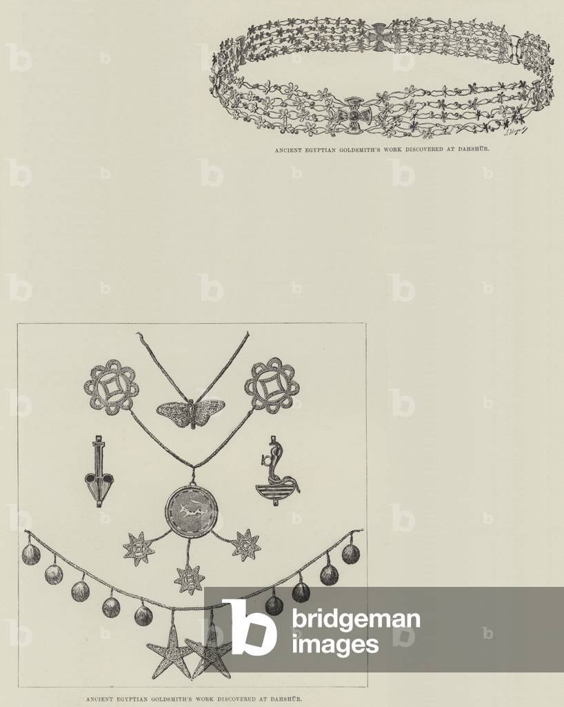 M de Morgan's Discoveries at Dahshur (engraving)