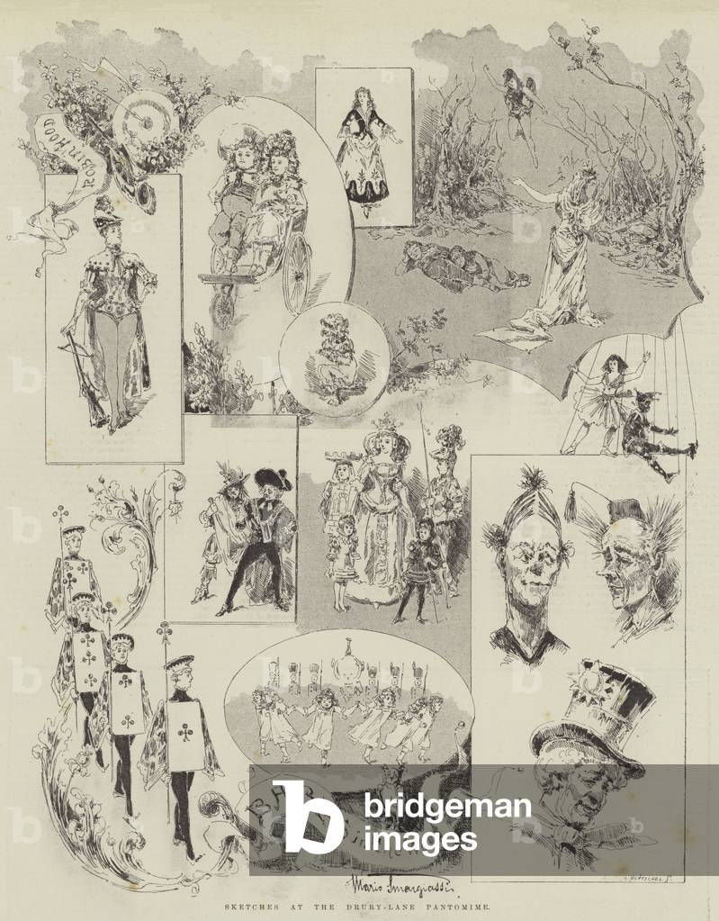 Sketches at the Drury-Lane Pantomime (engraving)