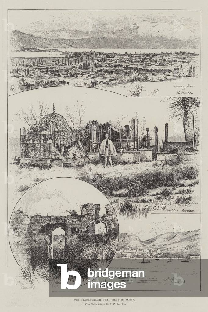 The Graeco-Turkish War, Views in Janina (engraving)