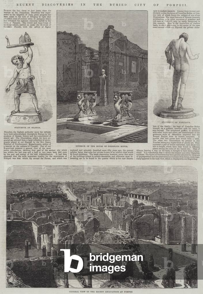 Recent Discoveries in the Buried City of Pompeii (engraving)