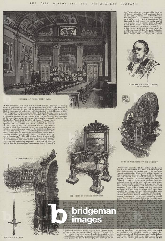 The City Guilds, the Fishmongers' Company (engraving)